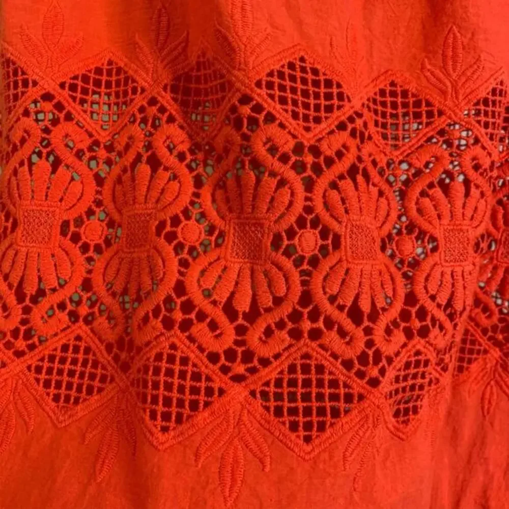 NIGHTCAP Skirt Maxi Exposed Zipper Crocheted‎ Lace Tiered Boho Carissa Renee